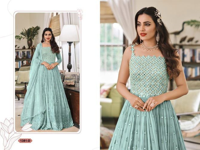 1381 Master Color Anarkali Wedding Salwar Suits Catalog